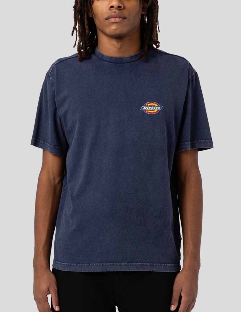 T-shirt DICK icona lavato tee nave blu